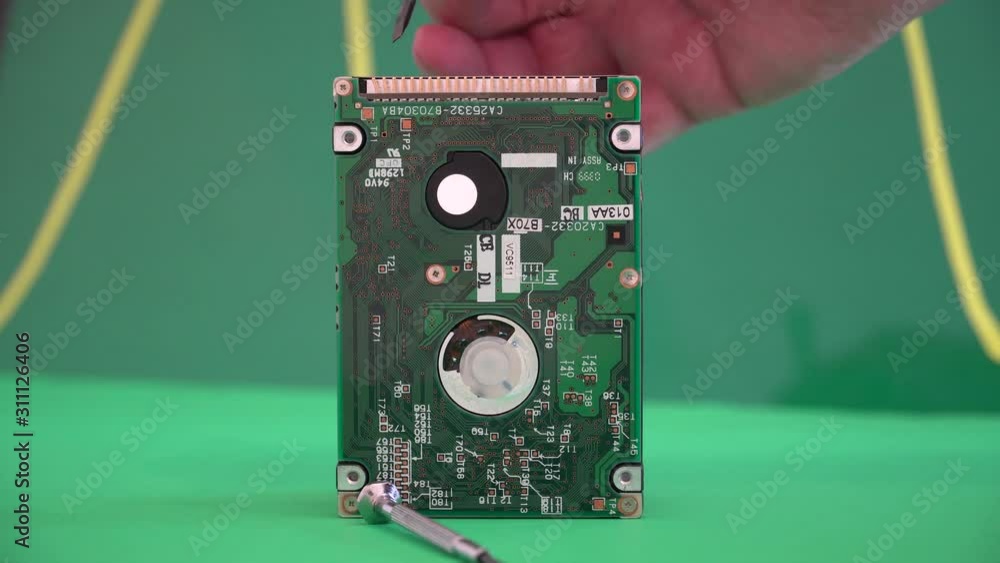 Poster computer hard drive servicing with sine wave.