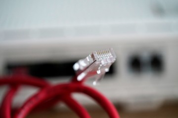 network cables connected to router ports