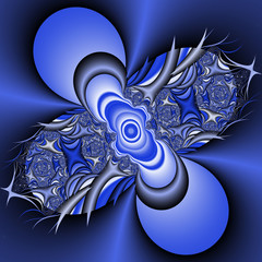 Blue abstract blue background, fractal