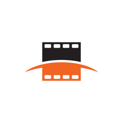 Fototapeta premium Film or movie maker company logo design vector template