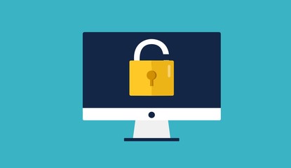 Computadora candado seguridad