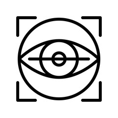 Retinal scan, Future technology line design icon