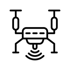 Drone vector, Future technology line design icon