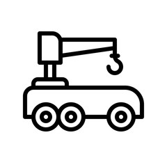 Robotic car vector, Future technology line design icon