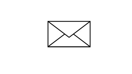   E-mail icon. illustration in flat minimalist style