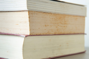 Texture of books with mold, wet and dust