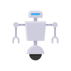 Robot navigation vector, Robotics related flat design icon