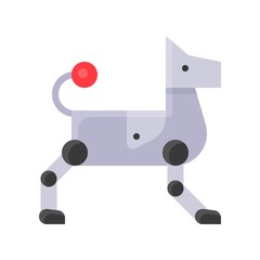 Robot dog vector, Robotics related flat design icon