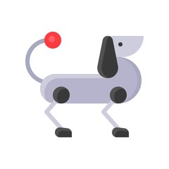 Robot dog vector, Robotics related flat design icon