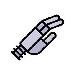 Artificial hand vector, Artificial related filled design icon