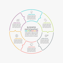 Business circle. timeline infographic icons designed for abstract background template milestone element modern diagram process technology digital marketing data presentation chart Vector