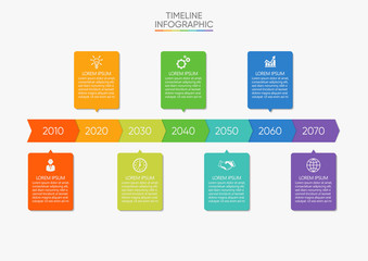 Business data visualization. timeline infographic icons designed for abstract background template milestone element modern diagram process technology digital marketing data presentation chart Vector