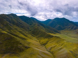 Drone view on Altai mountains
