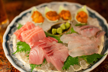 Japanese sashimi platter