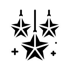 Obraz premium Christmas lights solid style icon, vector illustration