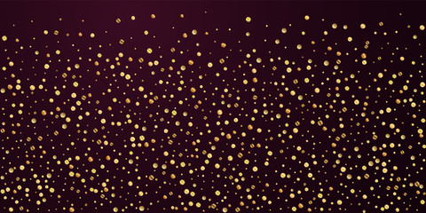 Fototapeta premium Sparse gold confetti luxury sparkling confetti. Sc