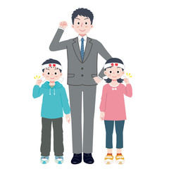 先生　生徒　学習塾のイラスト