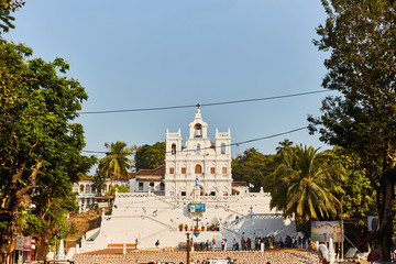 Panjim, India - 15 December 2019: Church of Our Lady of the Immaculate Conception
