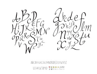 벡터 문자 / 손으로 쓴 글씨체