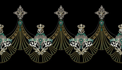 Decorative elegant luxury design.Vintage elements in baroque, rococo style.Design for cover, fabric, textile, wrapping paper .