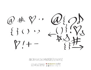 벡터 문자 / 손으로 쓴 글씨체