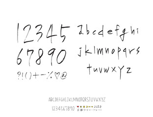 벡터 문자 / 손으로 쓴 글씨체