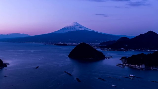 発端丈山から淡島と富士山夕景Timelapse-DF固定版