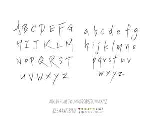 벡터 문자 / 손으로 쓴 글씨체