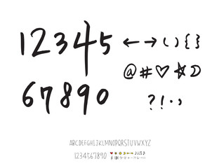 벡터 문자 / 손으로 쓴 글씨체