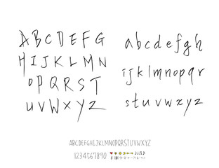 벡터 문자 / 손으로 쓴 글씨체