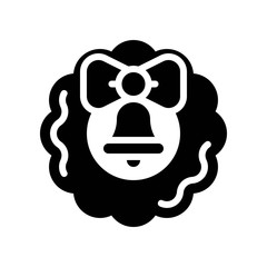 Christmas Wreath vector illustration, solid design icon