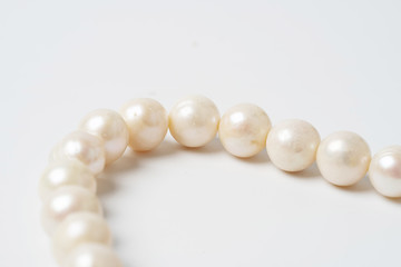 pearl necklace isolated on white