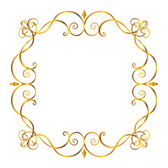 ゴージャスな金フレーム　アンティーク、シック、コピースペース、ラグジュアリー、ビンテージ、