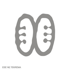 Vector monochrome icon with Adinkra symbol Ese Ne Tekrema