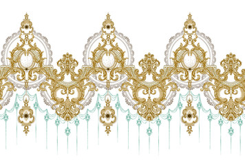 Fototapeta na wymiar Decorative elegant luxury design.Vintage elements in baroque, rococo style.Design for cover, fabric, textile, wrapping paper .