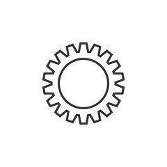 Gear vector icon in flat style. Cog wheel illustration on white isolated background. Gearwheel cogwheel business concept.
