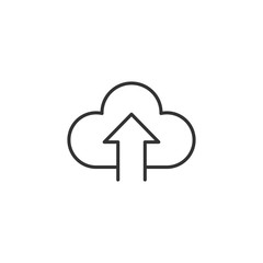 Digital service icon in flat style. Network cloud vector illustration on white isolated background. Computer technology business concept.