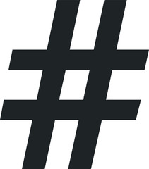 illustration vector icon of hashtag
