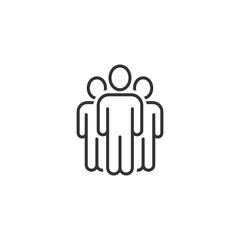 People communication icon in flat style. People vector illustration on white background. Partnership business concept.