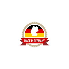 Design logo made in Germany. German map German flag