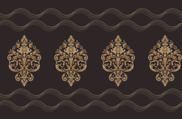 Fototapeta na wymiar Decorative elegant luxury design.Vintage elements in baroque, rococo style.Design for cover, fabric, textile, wrapping paper .