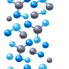 Background with abstract molecules or atoms.
