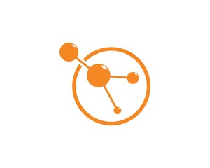molecule logo vector illustration design