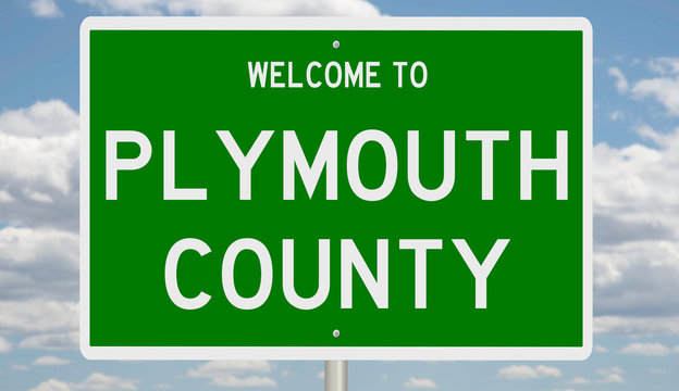 Rendering Of A Gren 3d Highway Sign For Plymouth County