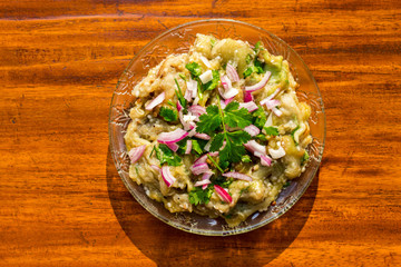 Image of Roasted Eggplant/Brinjal recipe. 