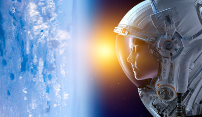 Exploring outer space. Mixed media