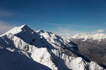 landscape snowy mountains ski resort w e