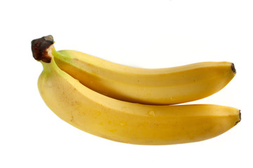 ripe bananas on isolated background