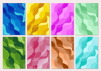 Minimal covers design. abstract wave background 