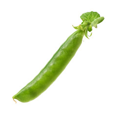Fresh peas isolated on white background 